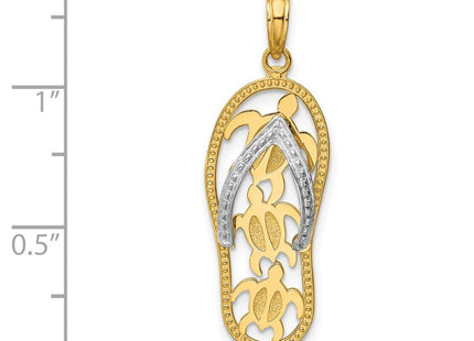 14k Two-tone Pendants Style K4206 - Classique Jewelry Inc.