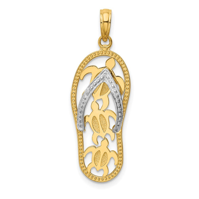 14k Two-tone Pendants Style K4206 - Classique Jewelry Inc.