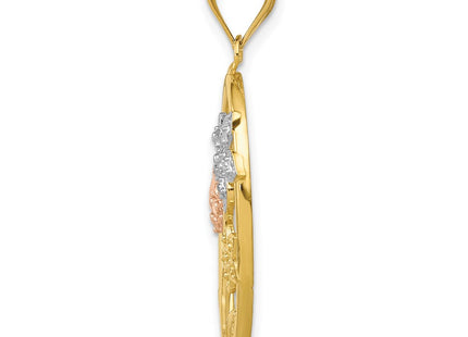14k Two-tone Pendants Style K4214 - Classique Jewelry Inc.