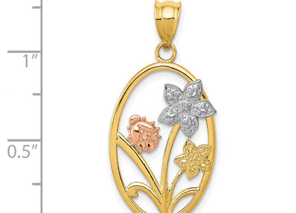 14k Two-tone Pendants Style K4214 - Classique Jewelry Inc.