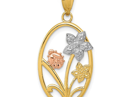14k Two-tone Pendants Style K4214 - Classique Jewelry Inc.