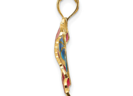 14K rose gold butterfly pendant, alternate view