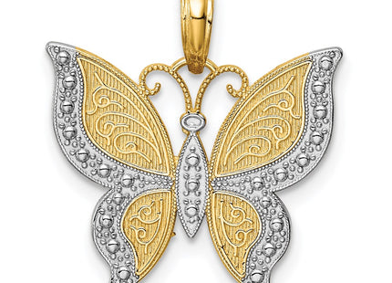 14k Yellow & Rhodium Pendants Style K4242 - Classique Jewelry Inc.