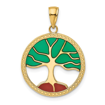 14K gold tree of life pendant