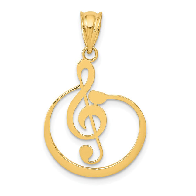 14k Yellow Gold Pendants Style K4301 - Classique Jewelry Inc.