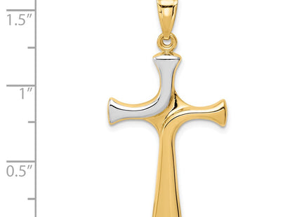 14k Yellow & Rhodium Pendants Style K4308 - Classique Jewelry Inc.