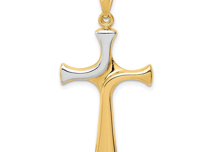 14k Yellow & Rhodium Pendants Style K4308 - Classique Jewelry Inc.