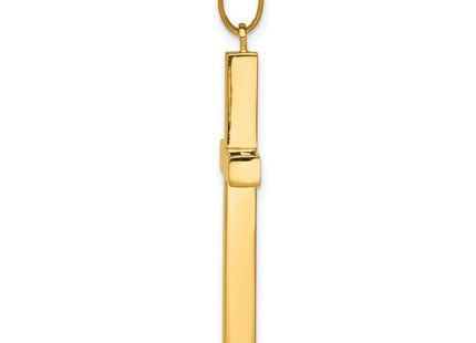 14K gold cross pendant, alternate view