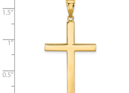 14K gold cross pendant, another view