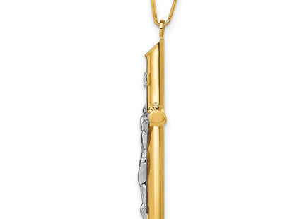 14K gold crucifix pendant, alternate view