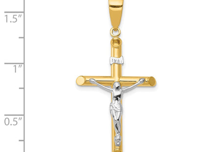 14K gold crucifix pendant, another view