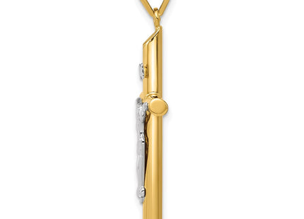 14K gold crucifix pendant, alternate view