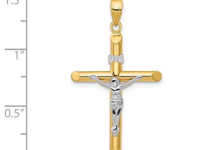 14K gold crucifix pendant, another view