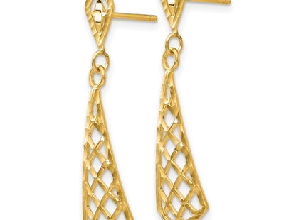 14k Yellow Gold Earrings Style K4359 - Classique Jewelry Inc.