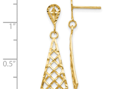 14k Yellow Gold Earrings Style K4359 - Classique Jewelry Inc.