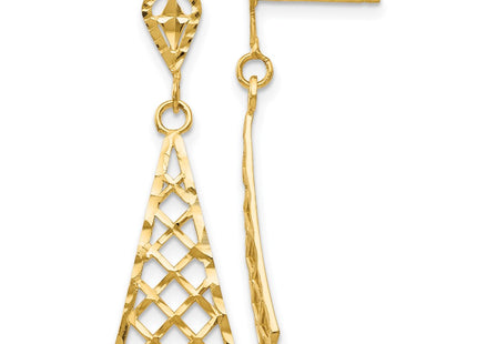 14k Yellow Gold Earrings Style K4359 - Classique Jewelry Inc.