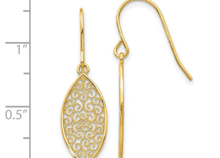 14k Yellow Gold Earrings Style K4365 - Classique Jewelry Inc.