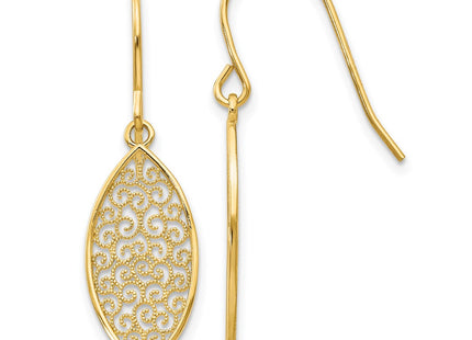 14k Yellow Gold Earrings Style K4365 - Classique Jewelry Inc.