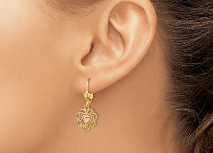 14k Two-tone Earrings Style K4384 - Classique Jewelry Inc.