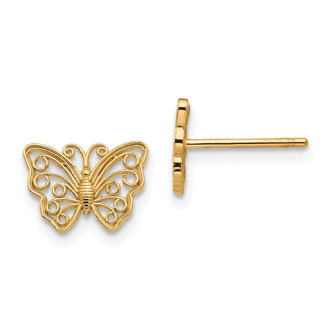 14k Yellow Gold Earrings Style K4418 - Classique Jewelry Inc.