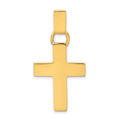 14K gold cross pendant