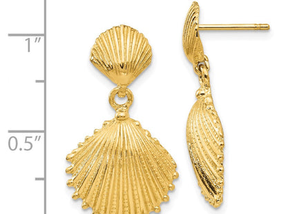 14k Yellow Gold Earrings Style K4456 - Classique Jewelry Inc.