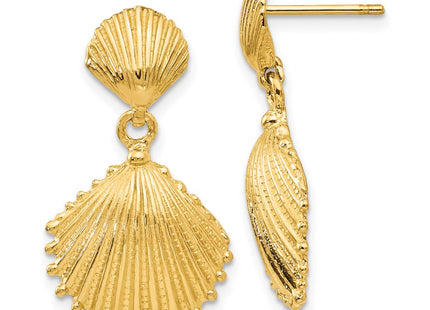 14k Yellow Gold Earrings Style K4456 - Classique Jewelry Inc.