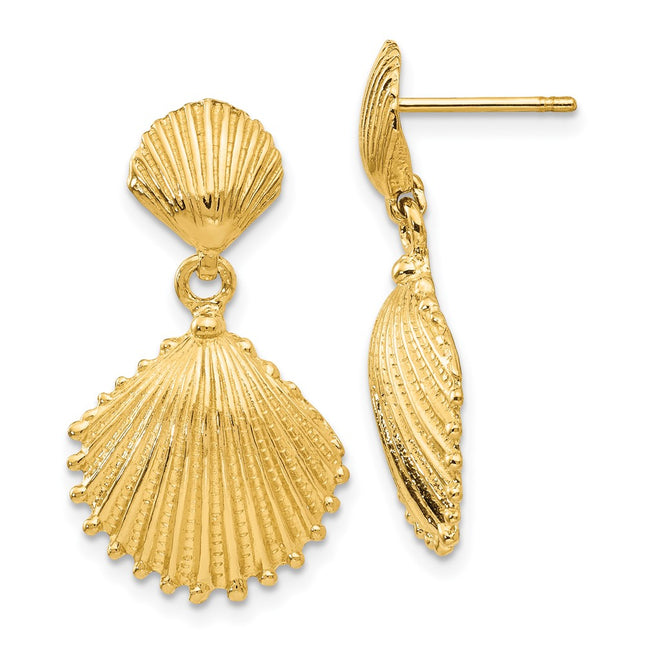 14k Yellow Gold Earrings Style K4456 - Classique Jewelry Inc.