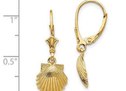 14k Yellow Gold Earrings Style K4459 - Classique Jewelry Inc.