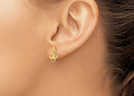 14k Yellow Gold Earrings Style K4504 - Classique Jewelry Inc.