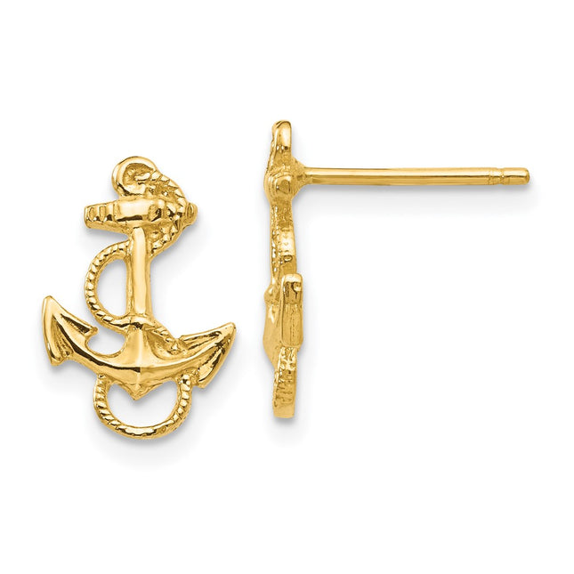 14k Yellow Gold Earrings Style K4504 - Classique Jewelry Inc.