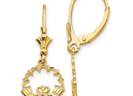 14k Yellow Gold Earrings Style K4525 - Classique Jewelry Inc.