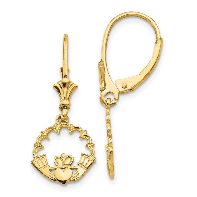 14k Yellow Gold Earrings Style K4525 - Classique Jewelry Inc.