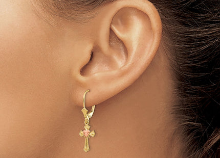 14k Two-tone Earrings Style K4528 - Classique Jewelry Inc.