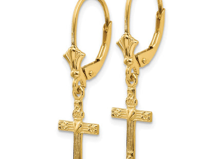 14k Yellow Gold Earrings Style K4531 - Classique Jewelry Inc.