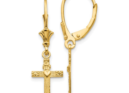 14k Yellow Gold Earrings Style K4531 - Classique Jewelry Inc.