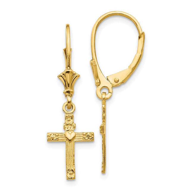 14k Yellow Gold Earrings Style K4531 - Classique Jewelry Inc.