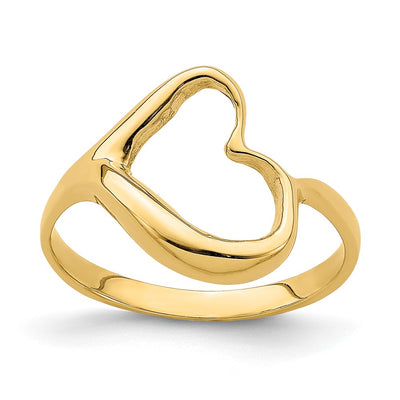 14K gold heart ring