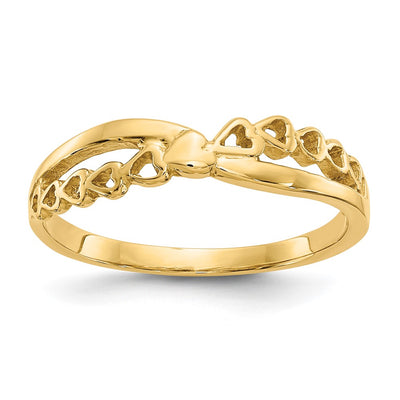 14K gold cross ring