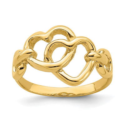 14K gold heart ring