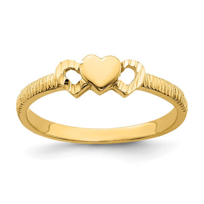 14K gold heart ring