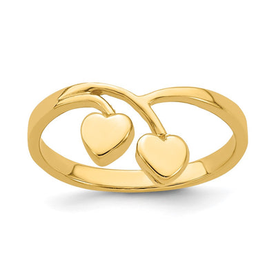 14K gold heart ring