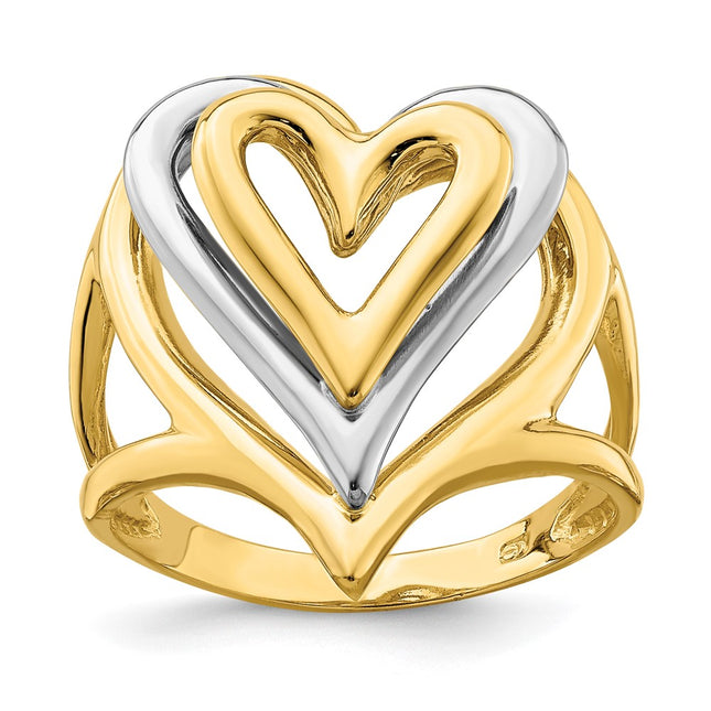 14k Two-tone Rings Style K4579 - Classique Jewelry Inc.