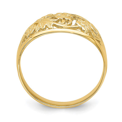 14K Floral Dome Ring
