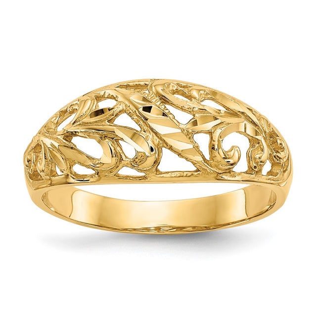14k Yellow Gold Rings Style K4624 - Classique Jewelry Inc.