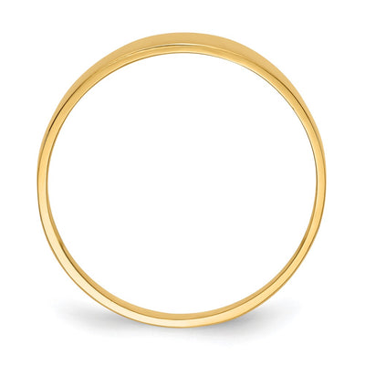 14K Flat-top Tapered Cigar Band Ring