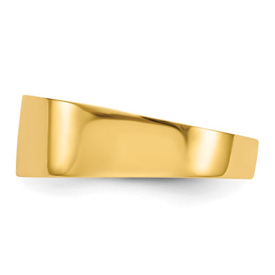 14K Flat-top Tapered Cigar Band Ring