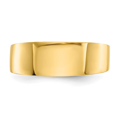 14K Flat-top Tapered Cigar Band Ring