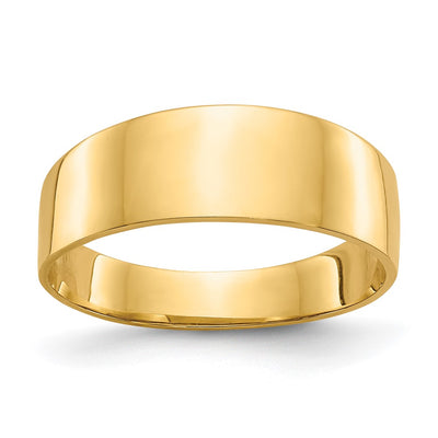14K Flat-top Tapered Cigar Band Ring