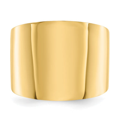 14K Flat-top Tapered Cigar Band Ring